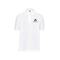 Polo Shirt white - Logo bottle green
